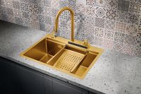 Товар: Кухонная мойка Milacio Denia 68 Золото арт-MC.77418 - фото 5 Кухонная мойка Milacio Denia 68 Золото арт-MC.77418 — фото 5, Кухонные мойки
