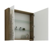 Зеркальный шкаф Sanflor Ларго 70 R Швейцарский вяз арт-Н0000000020 — фото 2, Зеркальные шкафы в ванную