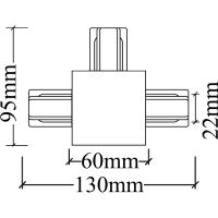 Соединитель Т-образный Crystal Lux Черный арт-CLT 0.2211 02 BL — фото 2, Комплектующие для освещения