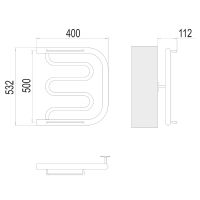 Товар: Водяной полотенцесушитель Terminus Фокстрот (1) 500x400 с полкой Хром, боковое подключение, G 1" НР арт-4620768881275 - фото 4 Водяной полотенцесушитель Terminus Фокстрот (1) 500x400 с полкой Хром, боковое подключение, G 1" НР арт-4620768881275 — фото 4, Водяные полотенцесушители
