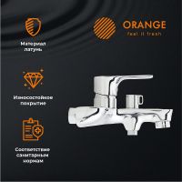 Смеситель для ванны Orange Aristo Хром арт-M19-100cr — фото 3, Смеситель для ванны