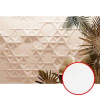 Фреска Ortograf Forma 32623 Фактура бархат FX Флизелин (4*2,7) Бежевый/Зеленый, Геометрия/Листья арт-32623 (бархат FX) — фото 1, Фрески