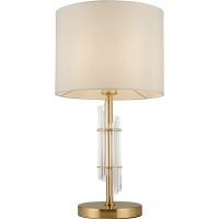 Настольная лампа Maytoni Neoclassic Alloro Белая Латунь Прозрачная арт-MOD088TL-01BS — фото 1, Настольные лампы