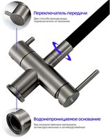 Смеситель для кухни Gappo Оружейная сталь Черный арт-G4398-39 — фото 8, Смесители для кухни