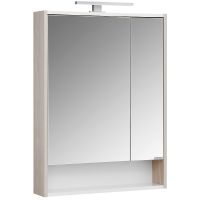 Зеркальный шкаф Aquaton Рико 65 Белый Ясень фабрик арт-1A215202RIB90 — фото 2, Зеркальные шкафы в ванную