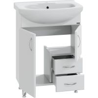 Тумба под раковину СанТа Элеганс 65 Белая арт-201103 — фото 2, Тумбы под раковину