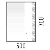 Зеркало со шкафом Corozo Олимп 50 Белое арт-SD-00000695 — фото 4, Зеркальные шкафы в ванную