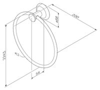 Кольцо для полотенец AM.PM Like хром арт-A8034400 — фото 8, Полотенцедержатели