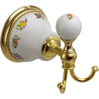 Двойной крючок Migliore Provance Золото арт-17698 — фото 1, Крючки для полотенец