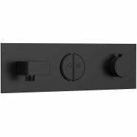 Смеситель для душа Vincea с термостатом Черный матовый арт-VSCV-422TMB — фото 1, Смеситель для душа