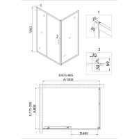 Товар: Душевой уголок Niagara Nova 100х80 профиль Хром стекло прозрачное арт-NG-62-10A-A80 - фото 6 Душевой уголок Niagara Nova 100х80 профиль Хром стекло прозрачное арт-NG-62-10A-A80 — фото 6, Прямоугольные душевые уголки