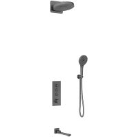 Душевая система Vincea Inspire с термостатом Вороненая сталь арт-VSFW-433TI1GM — фото 2, Встраиваемые душевые комплекты