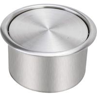 Обруч для отверстия в рабочий стол Nofer с крышкой Сатин арт-09008.S — фото 1, Прочие аксессуары и комплектующие