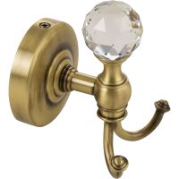 Двойной крючок Migliore Amerida Бронза с кристаллом Swarovski арт-16563 — фото 2, Крючки для полотенец