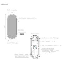 Зеркало Bond Oval 50x120 с подсветкой с сенсорным выключателем арт-M41ZE-50120 — фото 7, Зеркала в ванную комнату