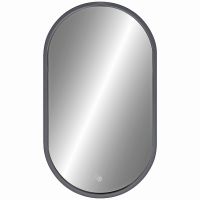 Зеркало Континент Prime 450х800 с подсветкой Серое с сенсорным выключателем арт-ЗЛП1079 — фото 1, Зеркала в ванную комнату