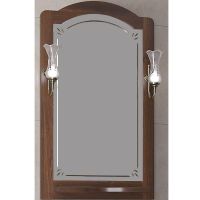 Зеркало Opadiris Лоренцо 60 Светлый орех с выключателем арт-00-00007044 — фото 1, Зеркала в ванную комнату