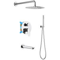 Душевая система Aquatek Бетта Хром арт-AQ1173CR — фото 1, Встраиваемые душевые комплекты