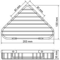 Полка корзина WasserKRAFT угловая Белая арт-K-733W — фото 4, Полки для ванной и душа
