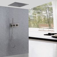 Душевая система Abber Daheim с термостатом Никель арт-AF8255NG — фото 2, Встраиваемые душевые комплекты