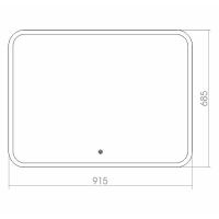 Зеркало Silver Mirrors Стив 92 с подсветкой с сенсорным выключателем и диммером арт-ФР-00000843 — фото 13, Зеркала в ванную комнату