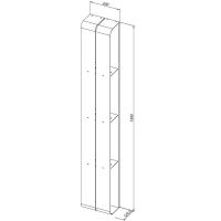 Металлическая полка Aquanet Магнум 20х130 Белая матовая арт-302240 — фото 4, Полки для ванной и душа