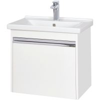 Тумба под раковину Aquaton Капри 60 подвесная Белая глянцевая арт-1A230101KP010 — фото 1, Тумбы под раковину