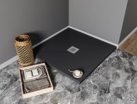 Душевой поддон из искусственного камня Aquanet Pleasure 90x90 Черный арт-258888 — фото 6, Душевые поддоны из искусственного камня
