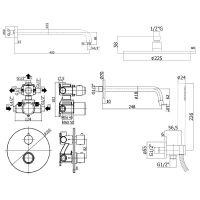 Душевая система Paffoni Light с термостатом Черная матовая арт-KITLIQ019NO046 — фото 10, Встраиваемые душевые комплекты