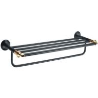 Полка для полотенец Fixsen Luksor Черный Золото арт-FX-71615B — фото 1, Полки для полотенец
