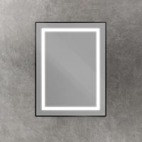 Зеркало BelBagno Kraft 60 с подсветкой Черное с сенсорным выключателем арт-SPC-KRAFT-600-800-SENS-NERO — фото 1, Зеркала в ванную комнату