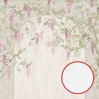 Фреска Ortograf Aurora 34116 Фактура бархат FX Флизелин (5,30*2,70) Коричневый/Розовый/Зеленый, Деревья/Цветы/Птицы арт-34116 (бархат FX) — фото 1, Фрески