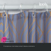 Штора для ванны Iddis Base 240х200 Фиолетовая арт-BG02P18i11 — фото 7, Шторы для ванной