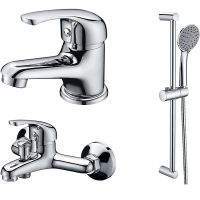 Комплект смесителей WasserKRAFT Хром арт-A31011 — фото 1, Готовые комплекты для ванной комнаты