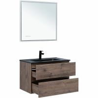 Тумба под раковину Aquanet Алвита New 80 подвесная Дуб веллингтон табак арт-334186 — фото 13, Тумбы под раковину