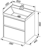 Товар: Тумба под раковину Aquanet Гласс 60 подвесная Белая арт-196961 - фото 13 Тумба под раковину Aquanet Гласс 60 подвесная Белая арт-196961 — фото 13, Тумбы под раковину