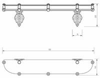 Стеклянная полка Migliore Elisabetta Бронза арт-17003 — фото 2, Полки для ванной и душа