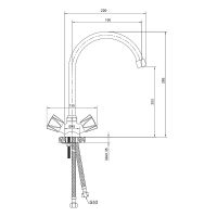 Смеситель для кухни Olive's Catalona Хром арт-23430CT — фото 2, Смесители для кухни