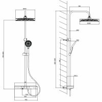 Товар: Душевая система Vincea Inspire с термостатом Хром арт-VSFS-3I12TCH - фото 7 Душевая система Vincea Inspire с термостатом Хром арт-VSFS-3I12TCH — фото 7, Душевые стойки