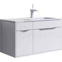 Тумба под раковину Aqwella 5 Stars Malaga 90 подвесная Белая арт-Mal.01.09/R — фото 1, Тумбы под раковину