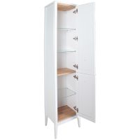 Товар: Шкаф пенал ASB-Woodline Рома 40 Белый арт-10861 - фото 2 Шкаф пенал ASB-Woodline Рома 40 Белый арт-10861 — фото 2, Пеналы для ванной комнаты