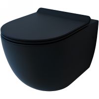 Унитаз Esbano Garcia подвесной Черный матовый с сиденьем Микролифт арт-ESUPGARCBM — фото 1, Подвесные унитазы