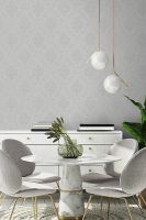 Обои Grandeco Avrora Винил на флизелине (1,06*10,05) Серый/Серебряный, Дамаск арт-A66803 — фото 2, Обои для стен