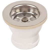 Выпуск для кухонной мойки Wirquin Нержавеющая сталь арт-30718054 — фото 1, Донные клапаны