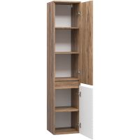 Шкаф пенал Brevita Dakota 35 R Белый матовый Дуб Галифакс олово арт-DAK-050350-19/01П — фото 8, Пеналы для ванной комнаты