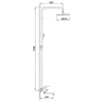 Душевая система Frap Белая Хром арт-F2441 — фото 8, Душевые стойки