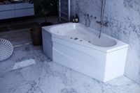 Акриловая ванна Aquatek Медея 170x95 L без гидромассажа без панелей с каркасом (вклеенный) со слив-переливом арт-MED180-0000007 — фото 3, Акриловые ванны