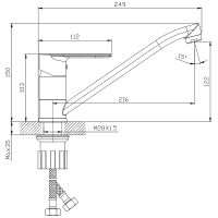 Смеситель для кухни Splenka Хром арт-S05.42 — фото 2, Смесители для кухни
