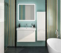 Раковина Kerama Marazzi Buongiorno 80 Белая глянцевая арт-BG.wb.80 — фото 5, Раковины встраиваемые сверху