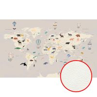 Фреска детская Ortograf Для самых маленьких 33728 Фактура флок FLK Флизелин (4,5*2,7) Серый/Бежевый, Карты арт-33728 (флок FLK) — фото 1, Фрески